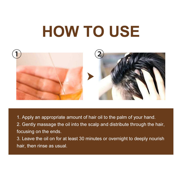 Moroccan Hair Oil, Leave-In Hair Care Serum For Split Ends And Dry Hair Without Greasy Scent