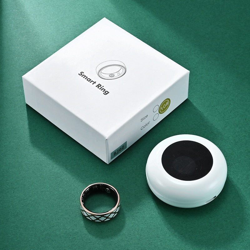 Health Smart Titanium Steel Ring Waterproof Blood Pressure Oxygen Sleep Movement Tracking Multi-Function Ring High-Tech Pair Ring