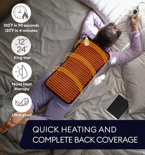 Heating Pad XL, Double-sided, Jet Black