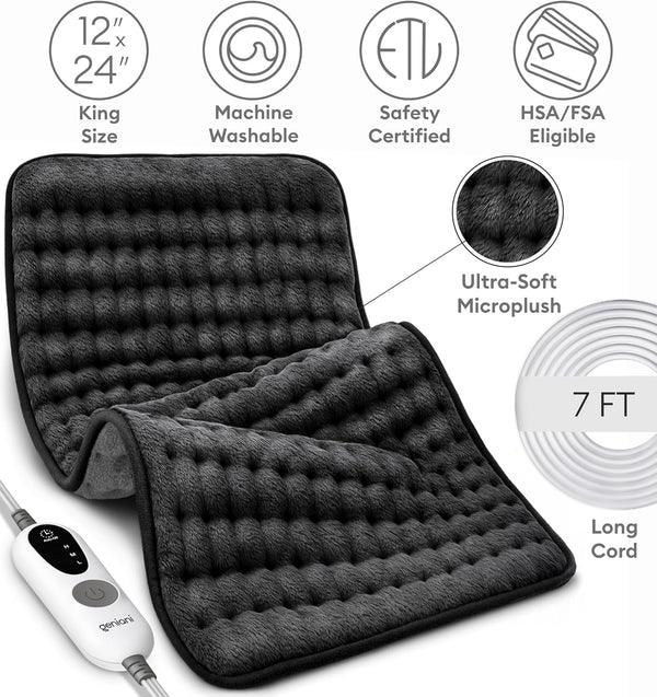 Heating Pad XL, Double-sided, Jet Black