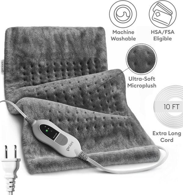 Heating Pad XXL, Soft Gray