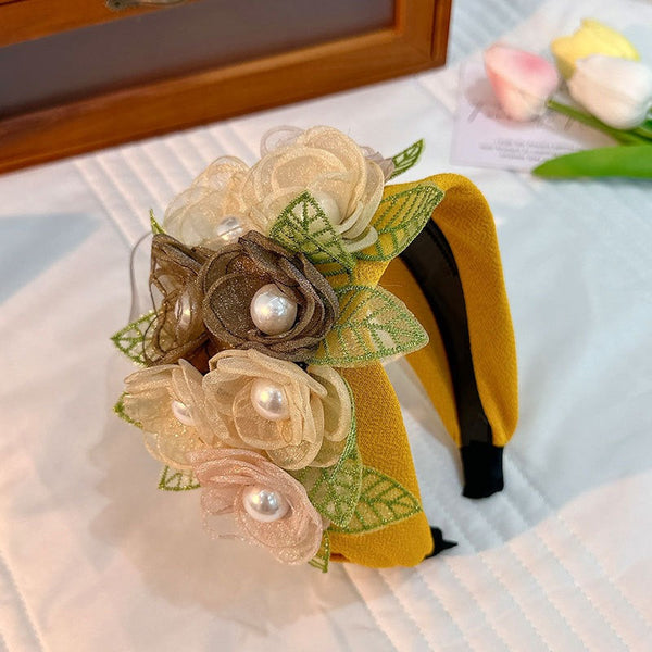Handmade Fabric Headband for Fashion Flower Series
