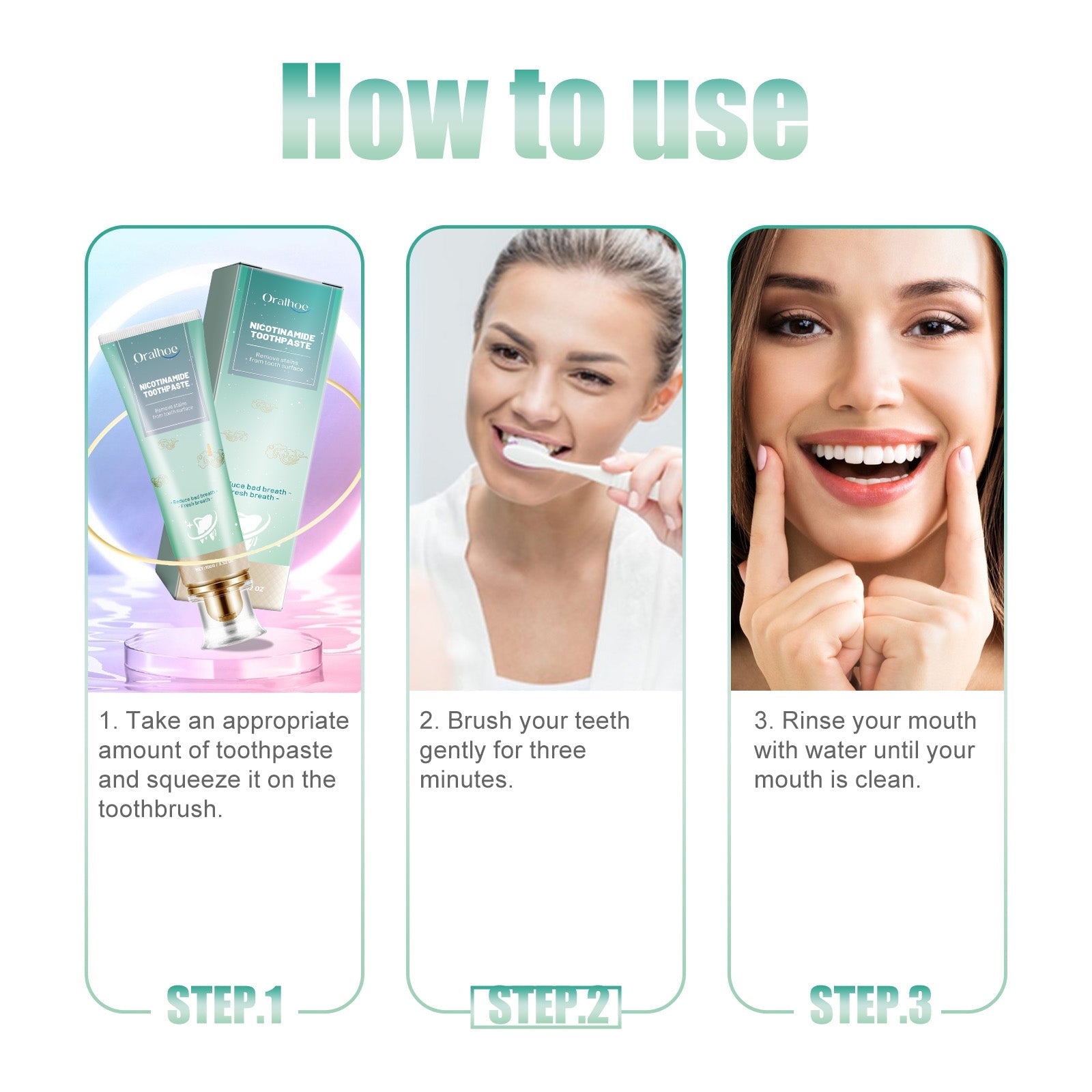 Nicotinamide Toothpaste, Whitening Teeth Clean Tartar Yellow Teeth Fresh Breath Care For Oral Toothpaste