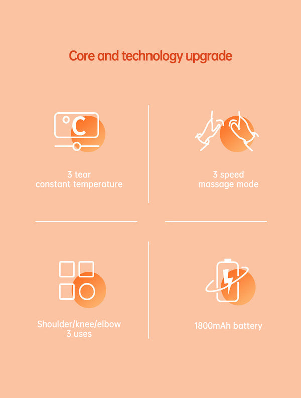 Heated Knee Brace Wrap Pad Dual-use Thermostat Usb Heating Knee Pads For Knee Sprains Strains Arthritis with massage