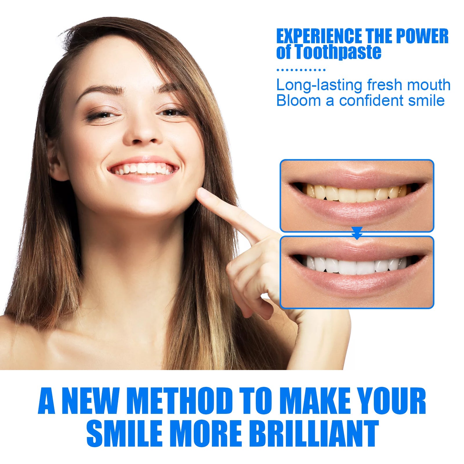 Fruity White Toothpaste Series, Clean Tooth Stains Fresh Breath White Tooth Care Toothpaste