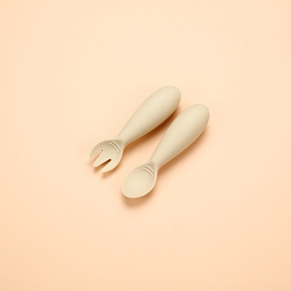 Hot selling silicone baby soft spoon, food grade children's complementary food, eating fat fork spoon