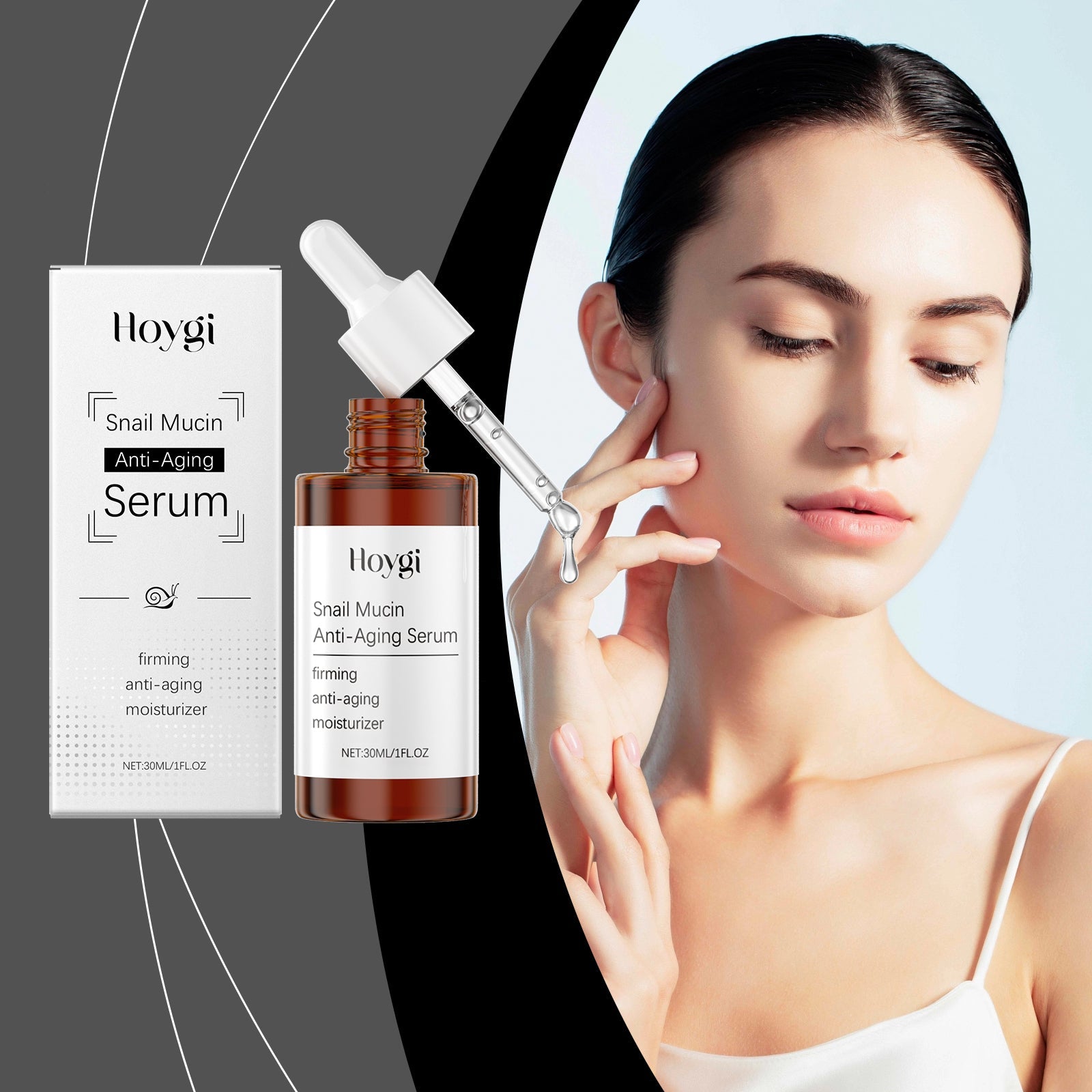 Snail Face Serum Hydrates, Nourishes, Nourishes, Smoothes And Firming Daily Skin Care Serum