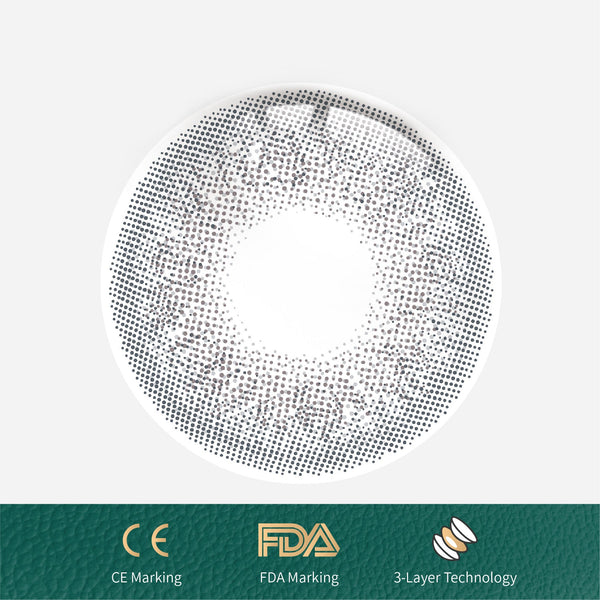 1Pcs FDA Certificate Eyes Beautiful Pupil Colorful Girl Cosplay Contact Lenses GRAY