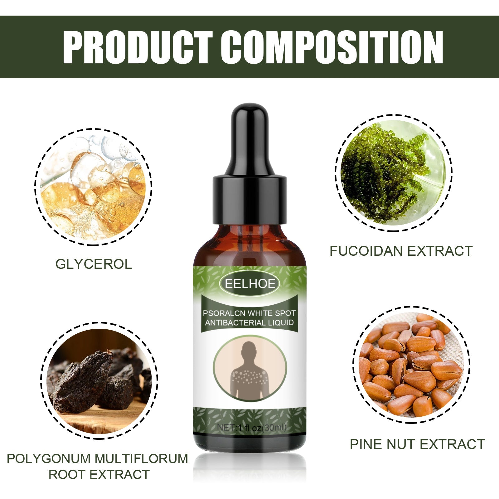 White Spot Purifying Serum For Whitening And Repairing White Spot Spot And Perspiration Spot Skin Moisturizing Serum