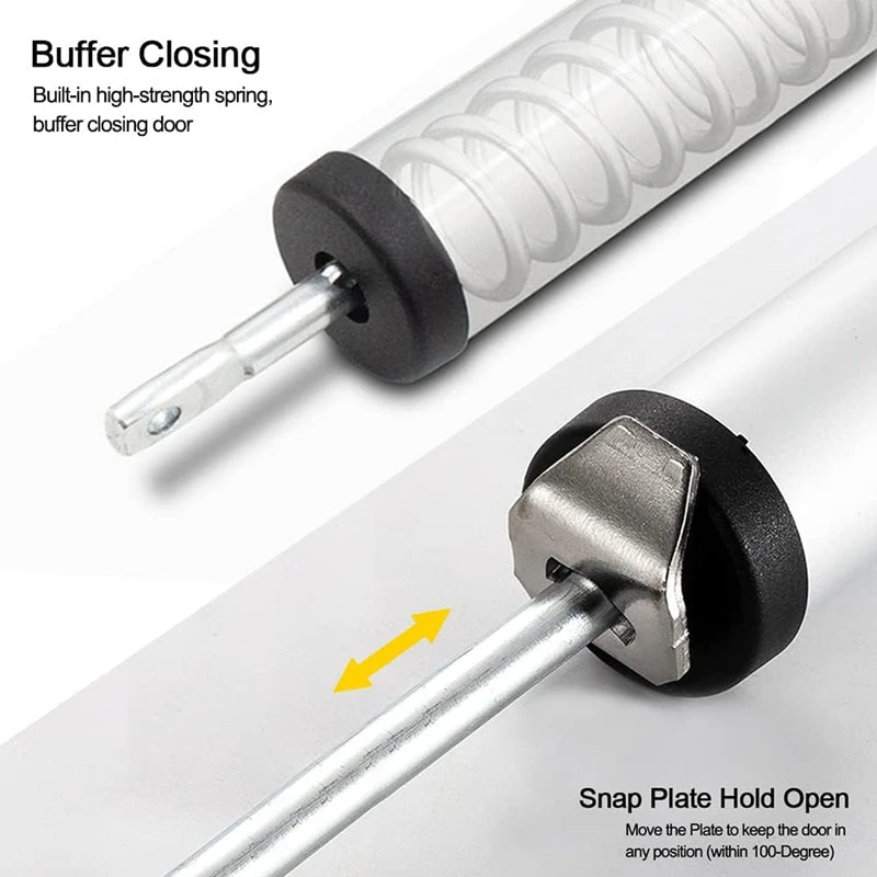 Gas Spring Automatic Door Closer 90 Degrees Within The Positioning Stop Mute Soft Closing Device Adjustable Buffer Force