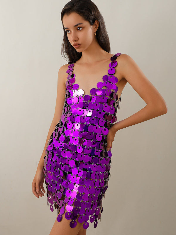 exy suspender hollow sequin skirt, nightclub trendy women's thin half skirt, body chain