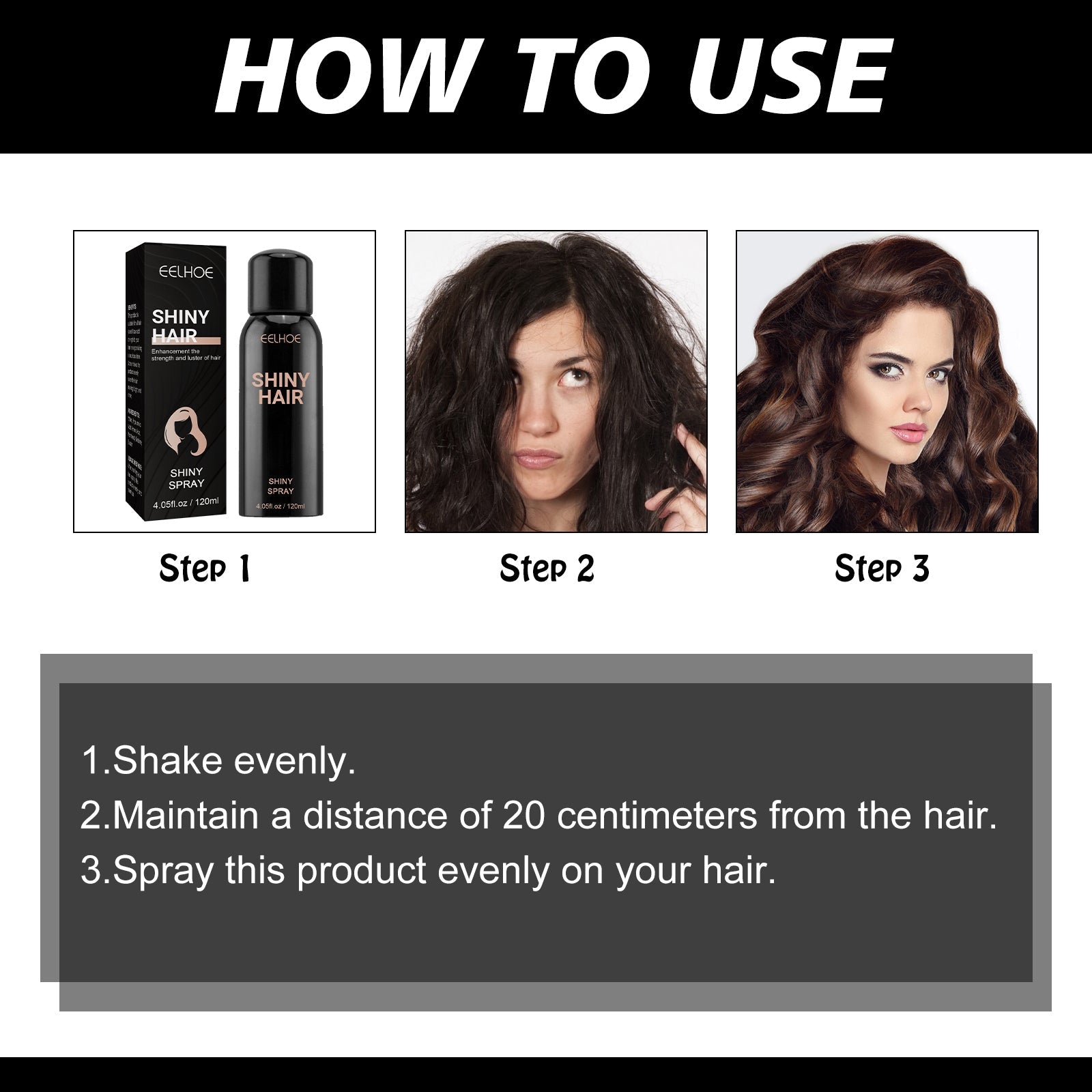 Hair Shine Spray Repair Dry And Irritated Hair Moisturizing Hair Treatment Spray For Damaged Hair