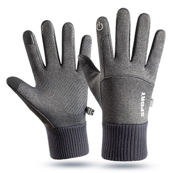 Outdoor gloves for men in winter warm and plush touch screen anti slip windproof and waterproof for women in winter