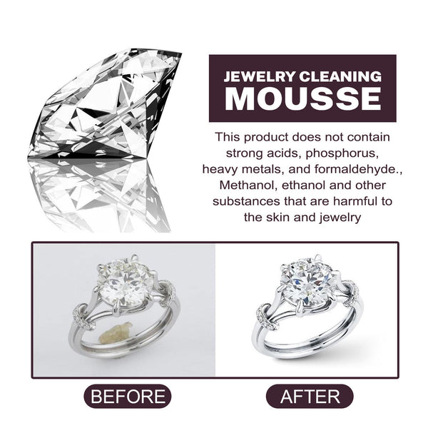 Jewelry Cleaning Mousse, Watch Band Cleaning Liquid Gold Diamond Ring Jewelry Decontamination Maintenance Cleaning Agent