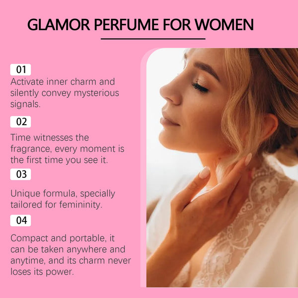 Glamor Perfume For Women, Fragrance Lasting Fragrance Portable Women Adult Elegant Fresh Exudes Natural Niche Flirtatious Attractive Perfume