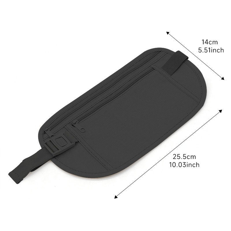 Sports waist bag for men and women, close fitting invisible outdoor running waist bag, multifunctional ultra-thin mobile phone waist bag