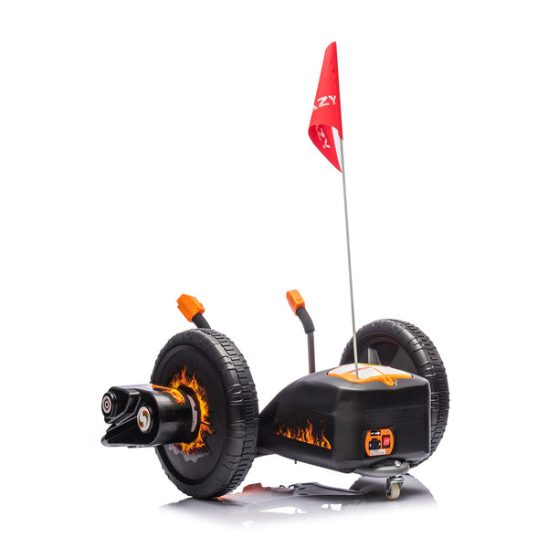 12V Kids Ride On Electric Toy,2WD,16'' exaggerated wheel,Dual handle control for 360 degree flexible steering and rotation