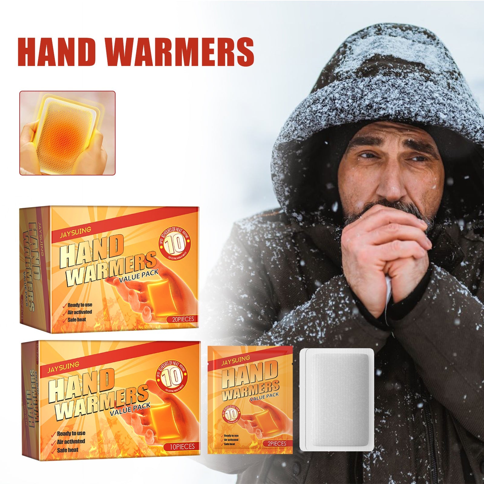 Hand Warmers, Hand Warmer Portable Comfortable Self-Heating Warm Patch Belly Warm Patch Belly Warm Patch