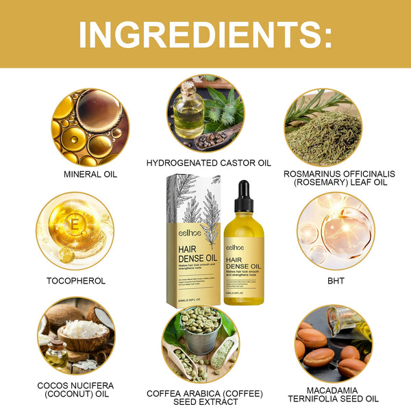 Hair Dense Oil, Scalp Cleaning Care Fluffy Soft Repair Dry Hair Impetuous Solid Hair Dense Hair Essential Oil