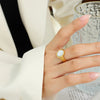 Vintage white seashell charming ring index finger ring accessory