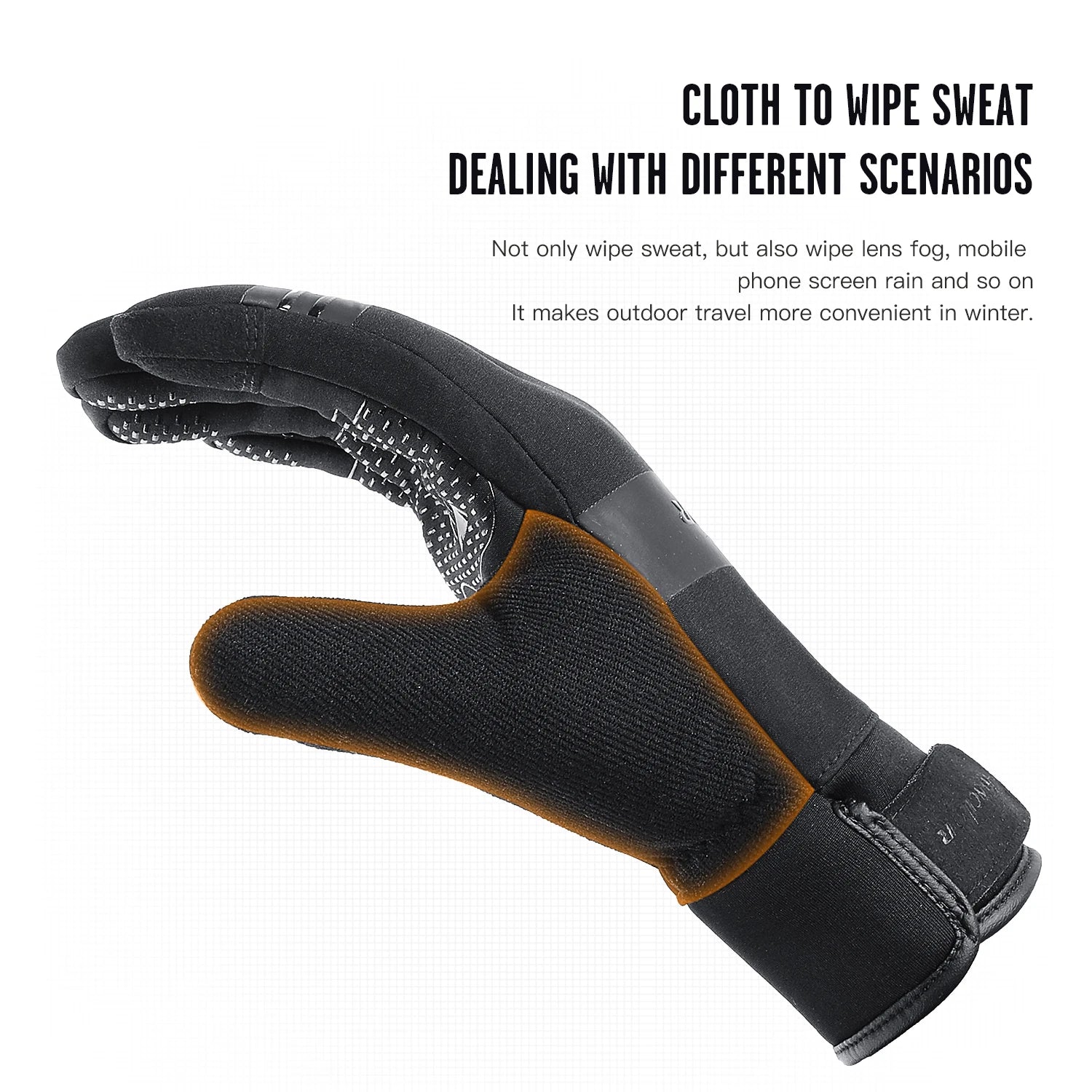 Outdoor new cycling warm cycling gloves thickened and plush comfortable touch screen anti splash and anti slip
