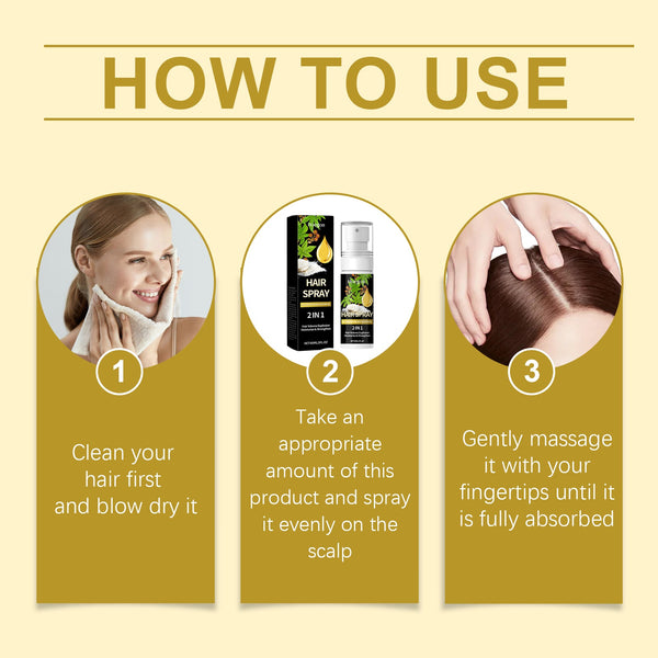 Hair Care Mist Nourishes Scalp, Moisturizes Hair And Shines Castor Oil Repair Spray