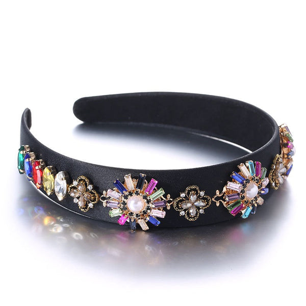Fashionable Baroque Retro Set Water Diamond Flower Headband