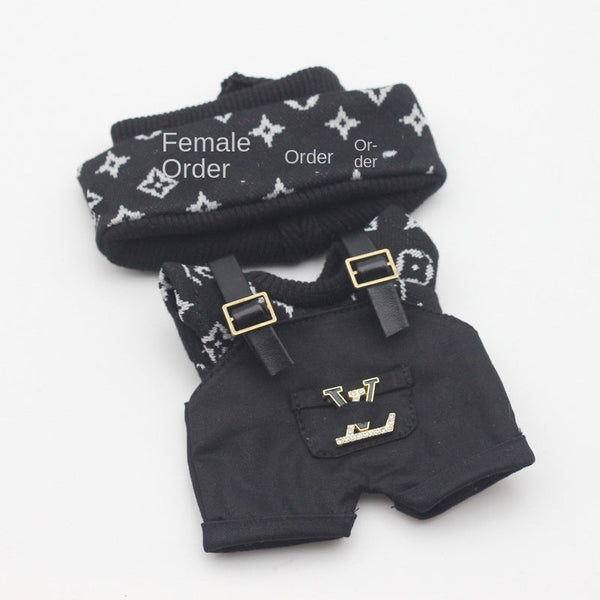 17cm Labubu First and Second Generation Blind Box 10cm Cotton Crying Doll Clothes Knitted Printed Hat