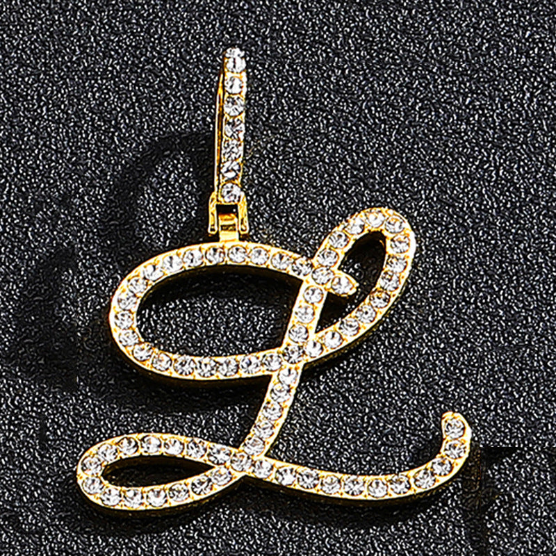 Hip hop accessories grass letter pendant melon seed buckle Cuban chain accessory