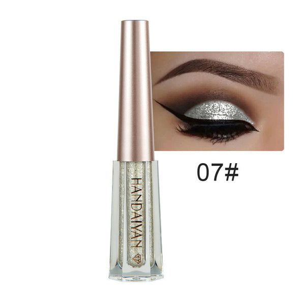 HANDAIYAN Diamond Pearl Liquid Eye Shadow 12 Colors Shining Bright Eye Shadow Liquid