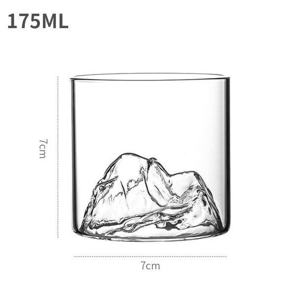 Mountain viewing cup China-Chic style glass transparent household tea cup hot water resistant cup creative Fuji Mountain Tibetan Cup