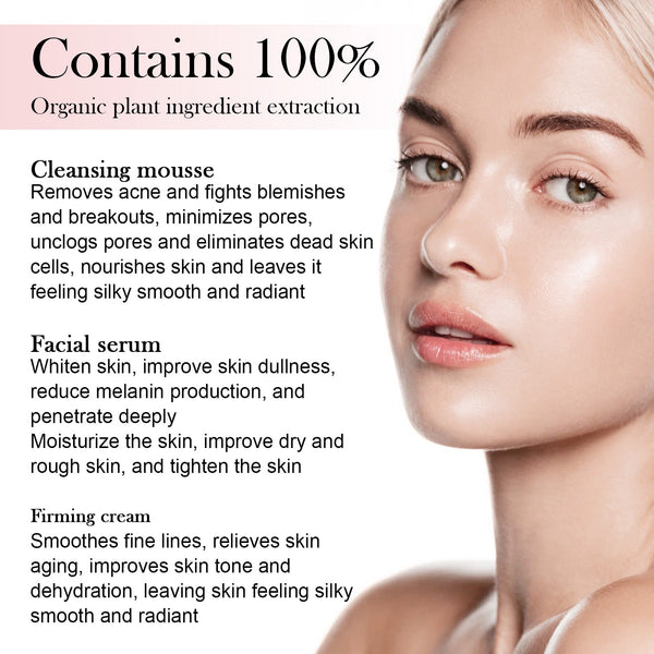 5 In 1 Facial Moisturizer Set, Hydrating And Moisturizing Deep Moisturizing Whitening, Brightening And Firming Skin