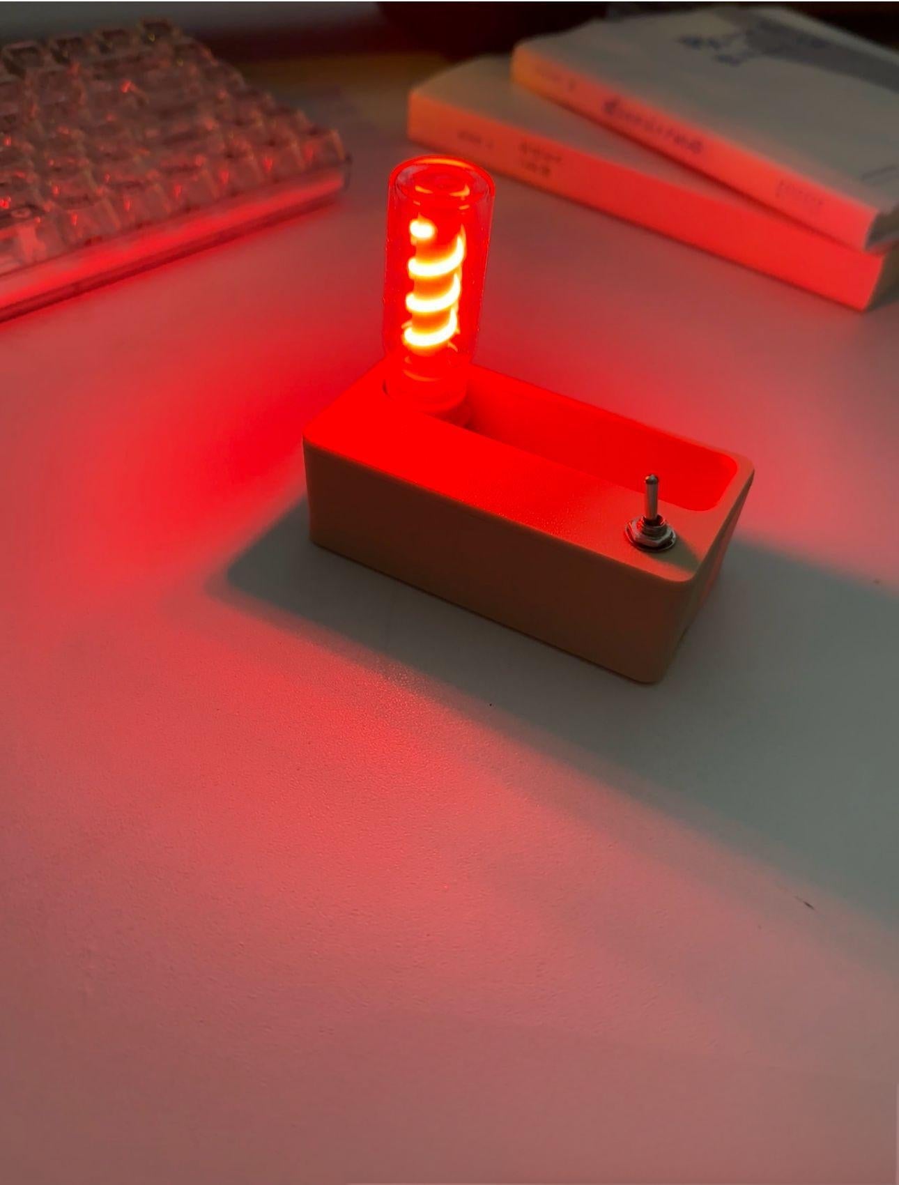 Single bulb without base creative mechanical magnetic night light desktop decoration bedroom atmosphere light outdoor camping stress relief