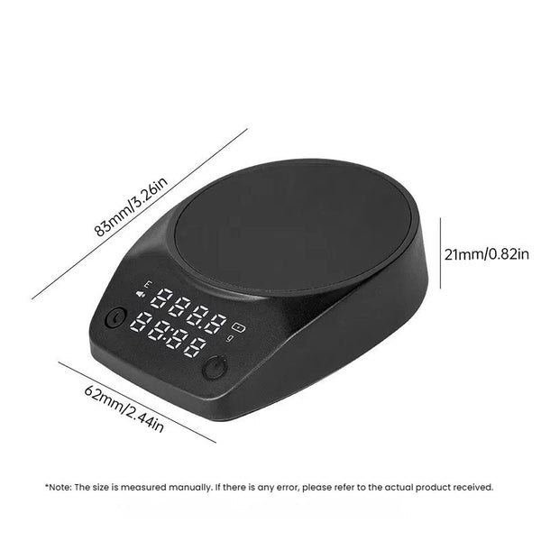 Mini Electronic Coffee Scale - Timed Weighing, Perfect for Italian Beans, Home & Coffee Bars