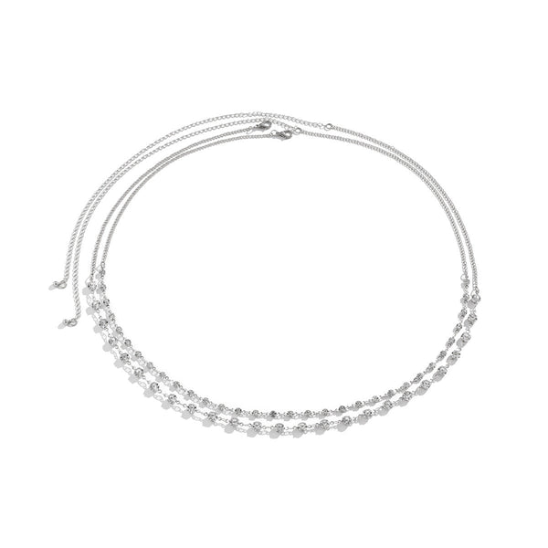 Stacked chain tassel star moon rhinestone waist chain sexy butterfly women's imitation pearl body chain