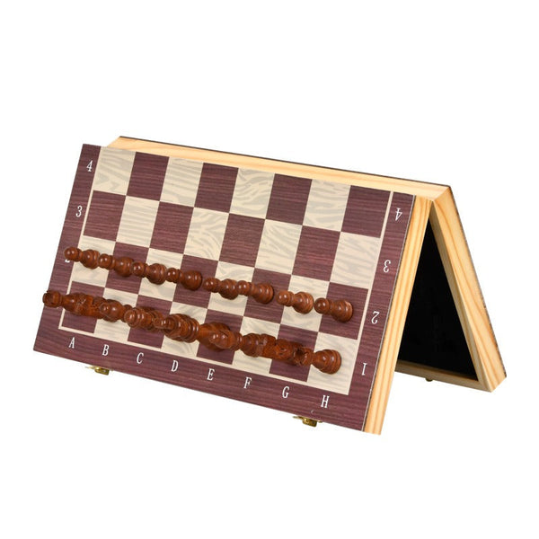 Wooden magnetic chess international checker solid wood chess pieces send the original queen two-in-one combination