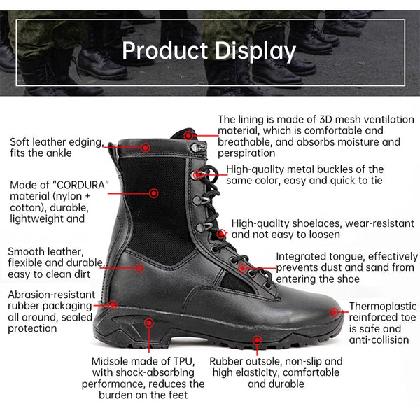 Original Russian military issue. New VKBO 2.0 thermal zone combat boots for men, genuine leather tactical boots.