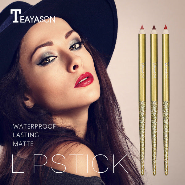 Matte Lip Liner Lasting Vampire Color Nude Pink Big Red Lipstick Lip Pencil