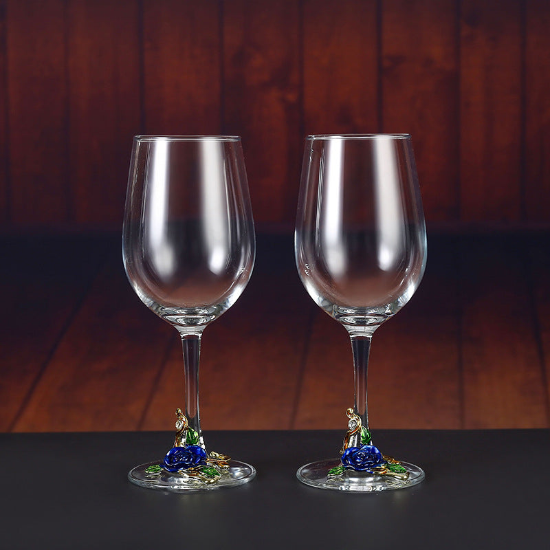 Household enamel crystal glass red wine glass goblet decanter