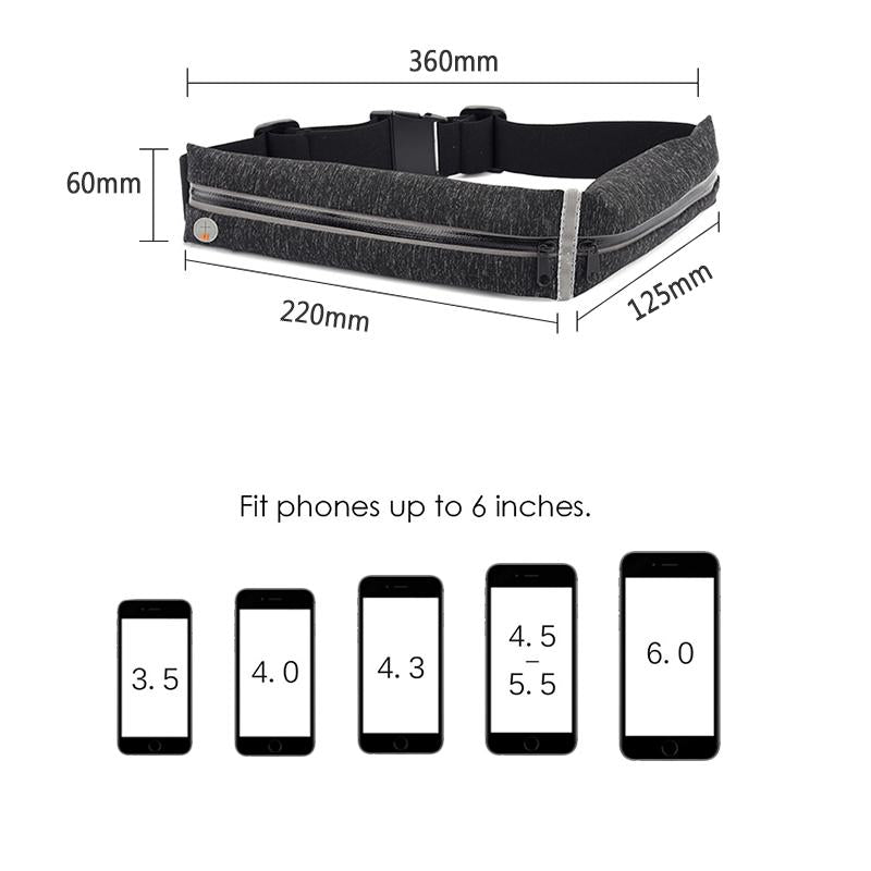 Yipinu Sports Running Waist Bag Outdoor Waterproof Reflective  Belt Jogging Gym Fitness Runner