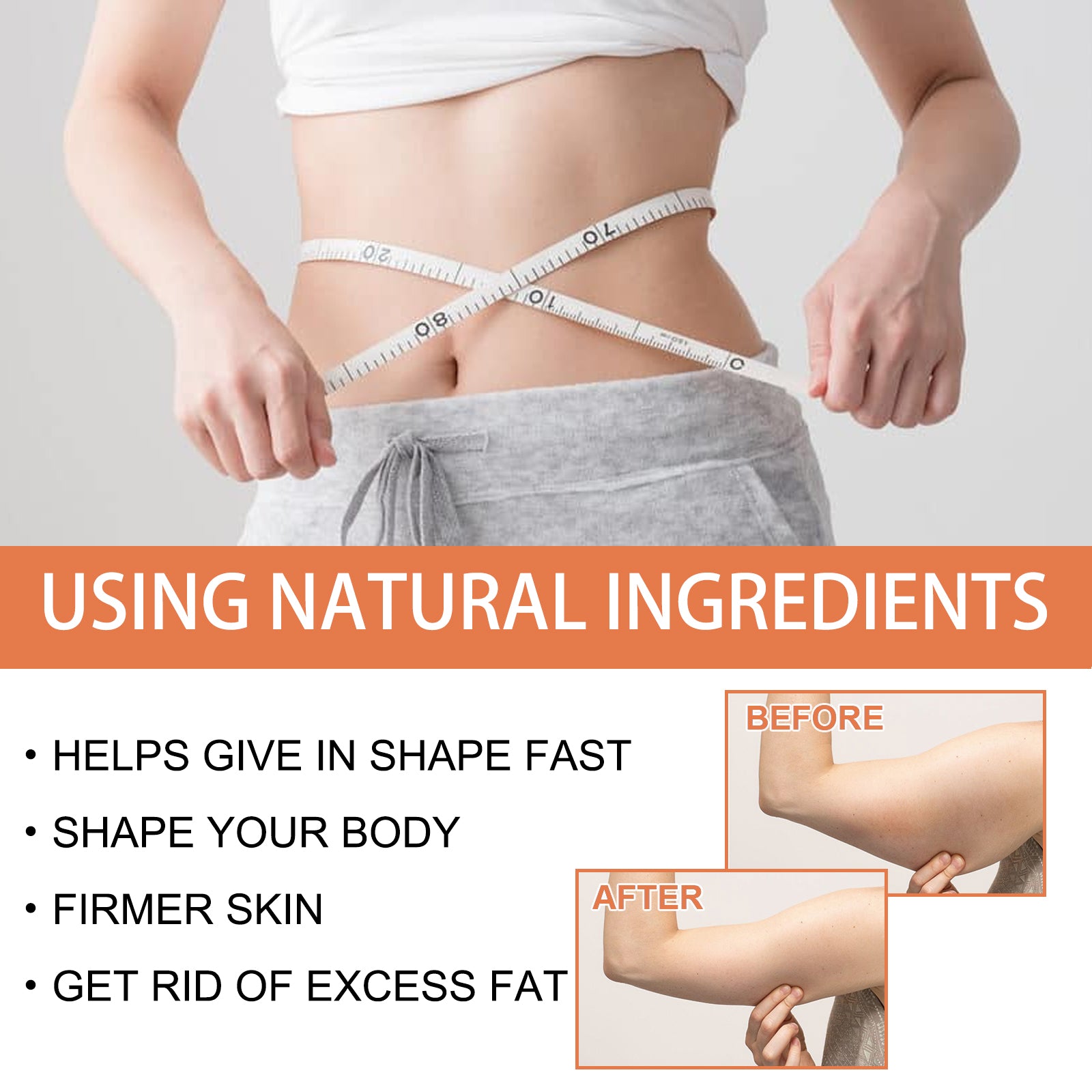Hot Slimming Cream, Massage Firming Skin Tummy Arms Thighs Fat Body Sculpting Cream