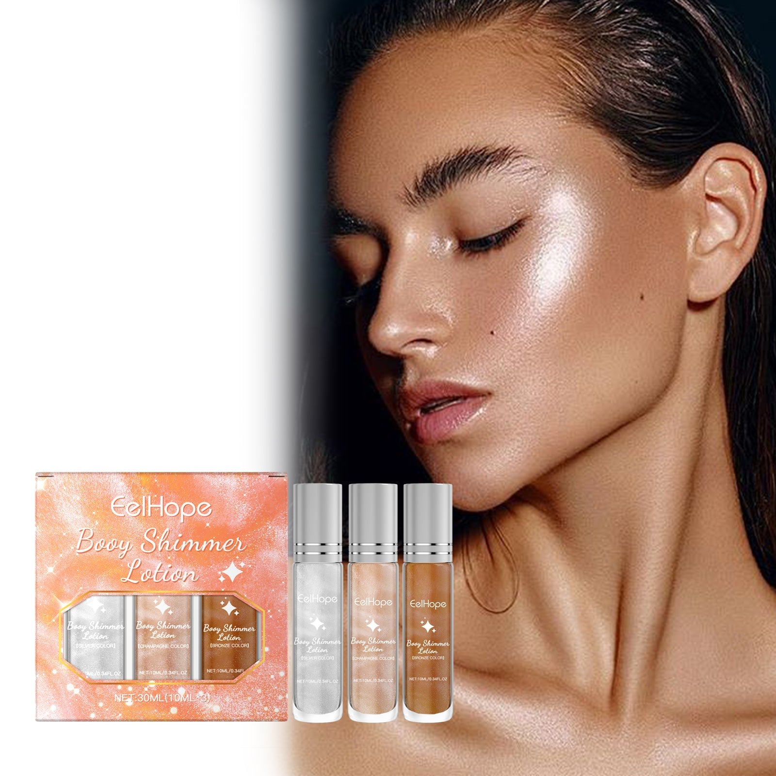 Face Highlight Oil Stick Set Party Ball Show Makeup Ball Liquid Fluorescent Highlight Oil