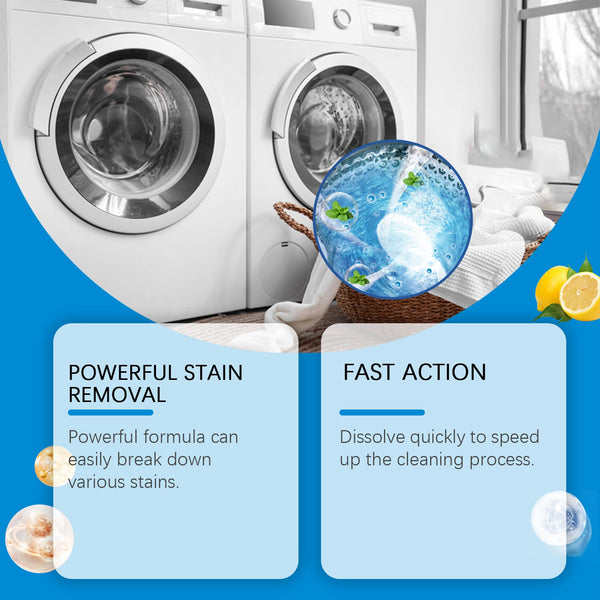 Washing Machine Decontamination Effervescent Tablets, Clean Odors Washing Machine Slot Depth Decontamination Cleaning Tablets