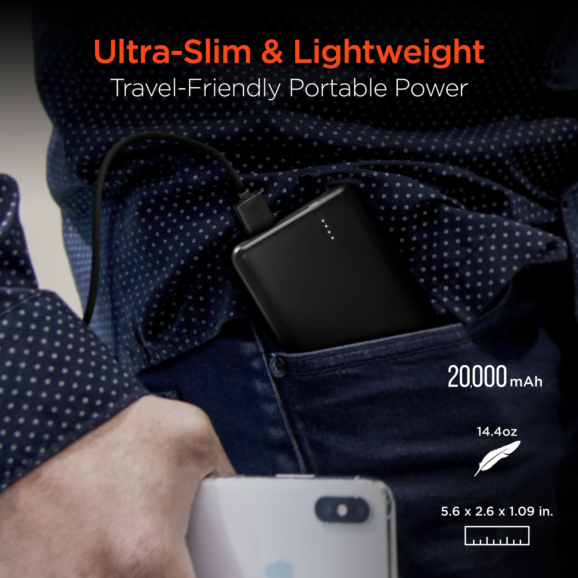 HyperGear 20000mAh 20W PD + USB Power Bank