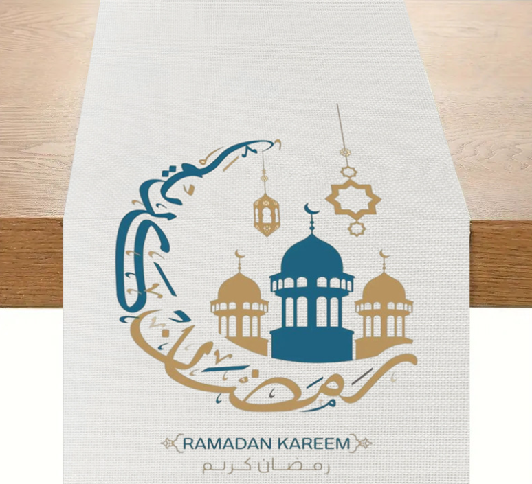 Printed Moon Castle House Tablecloth Home Decoration Party Festival Atmosphere Table Flag