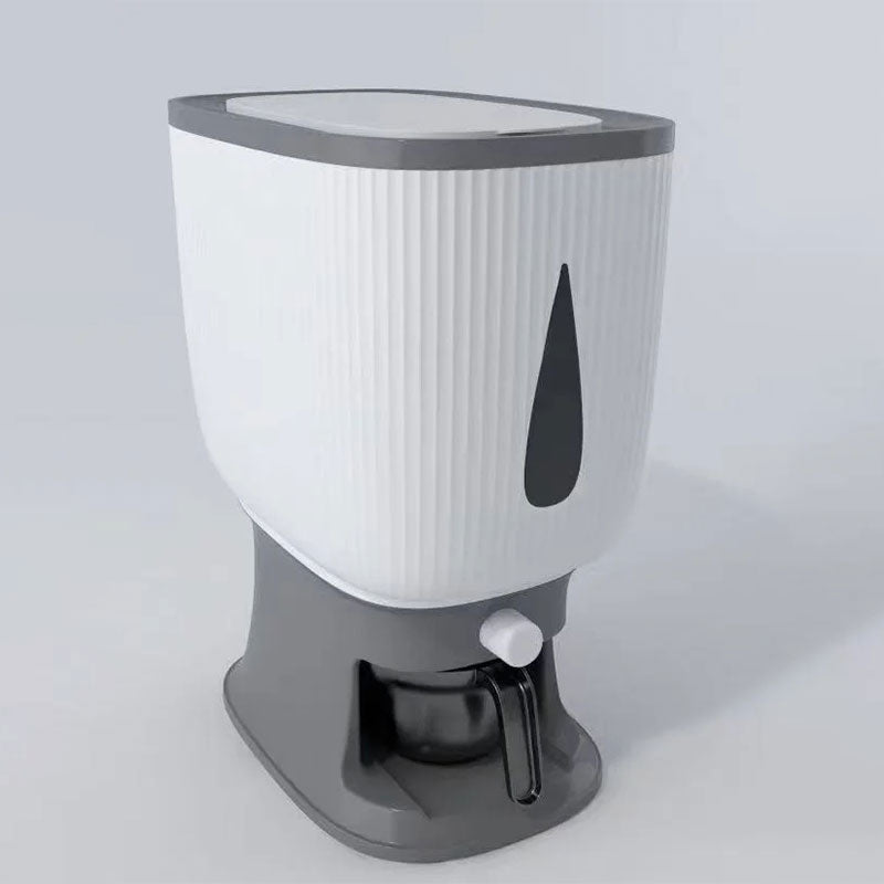 10Kg Rice Dispenser Storage Container Sealed Grain Cereal Dispenser Storage Box with Lid Measuring Cylinder