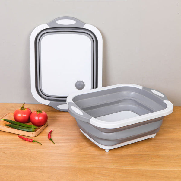 Household Multifunctional Folding Chopping Board Household Japanese Folding Board 3 In 1 All Vegetable Washing Storage