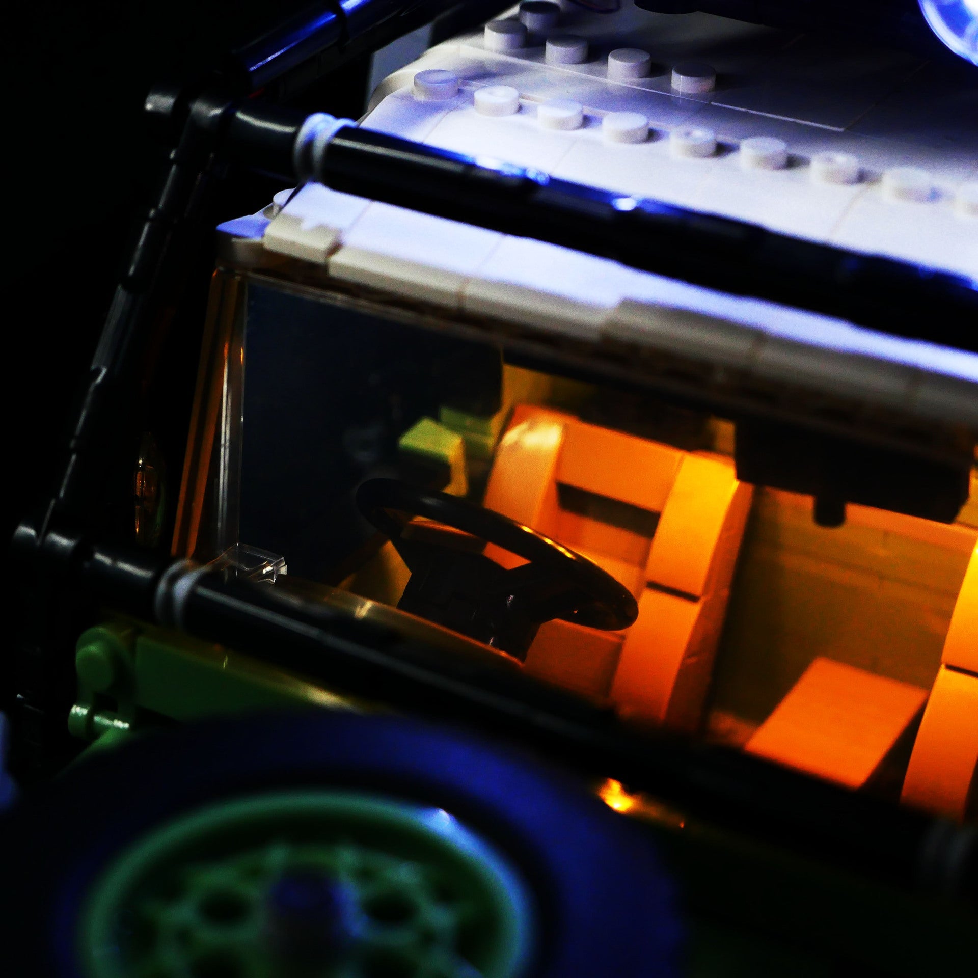 DIY building block lighting suitable for LEGO 10317 Land Rover Defender off-road vehicle building block remote control LED lights