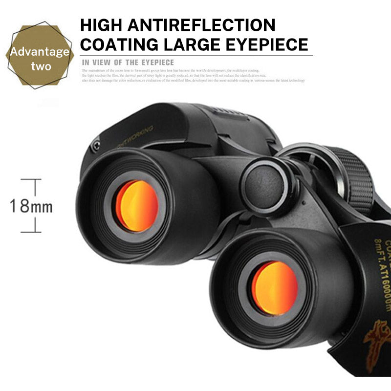 60x60 Telescope High magnification low light night vision red film outdoor Golden Eagle Telescope with label
