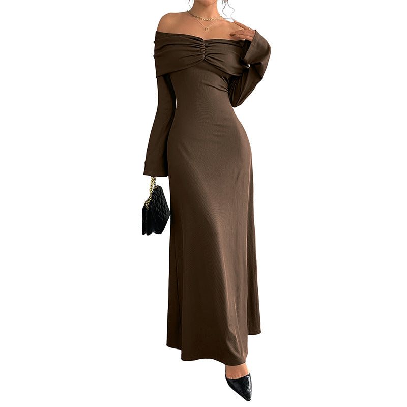 One-Shoulder Fitted Long Dress for Women